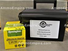 500 Round Plastic Can of 22 Win Mag 40 Grain JHP Remington Ammo - Free Shipping - R22M1